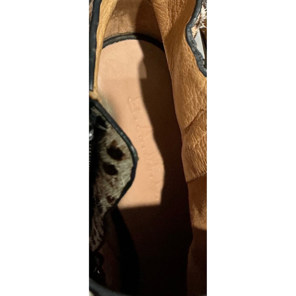 L.A.M.B. Calf Hair Gwen Stefani Leopard Leather Y2K Stiletto Heels Peep Toe 8 - Picture 8 of 8